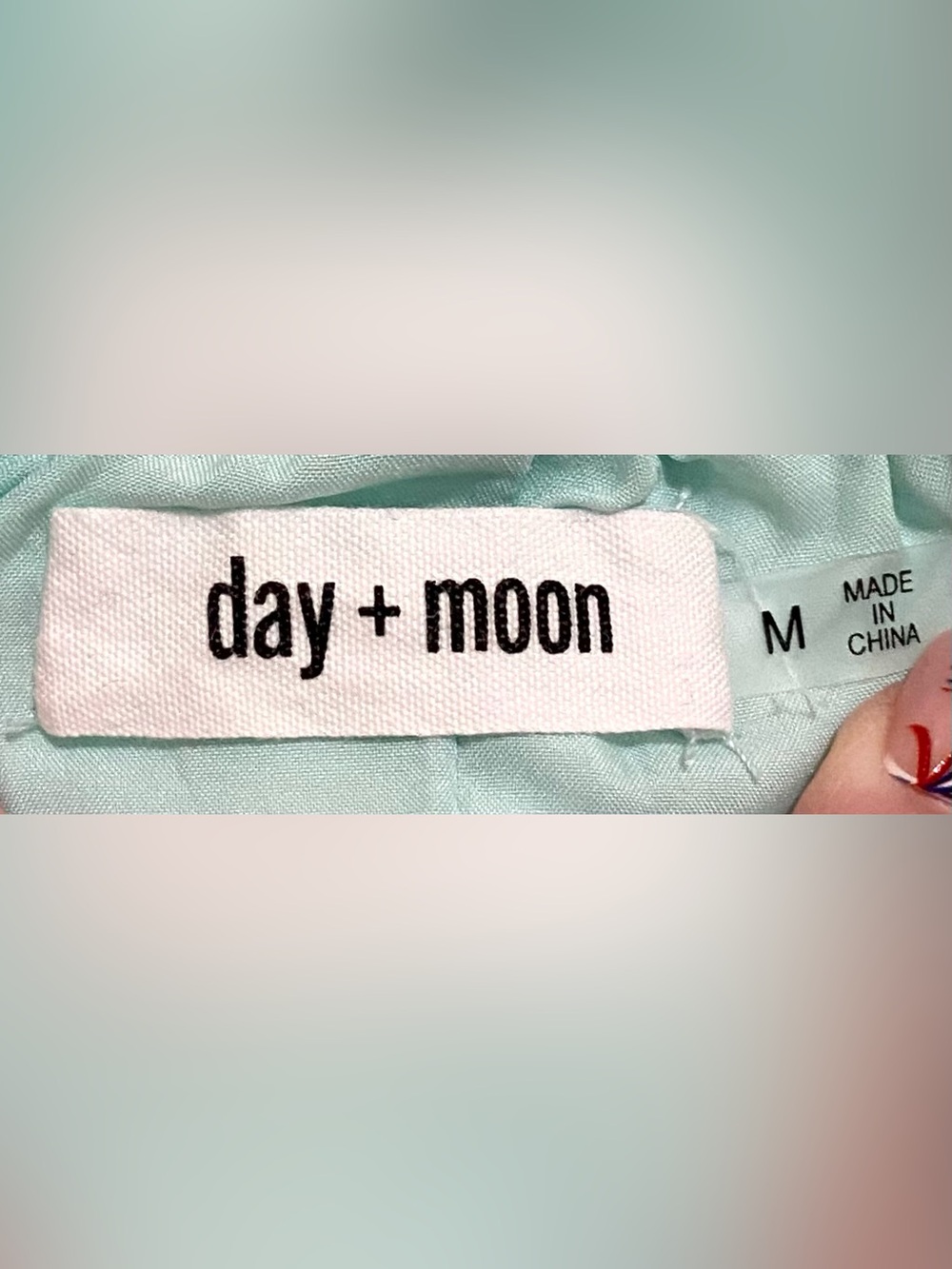 Day+Moon Womens M Mint Green Ruffle Dress Boho Summer Coastal Preppy Cottagecore - Picture 12 of 15